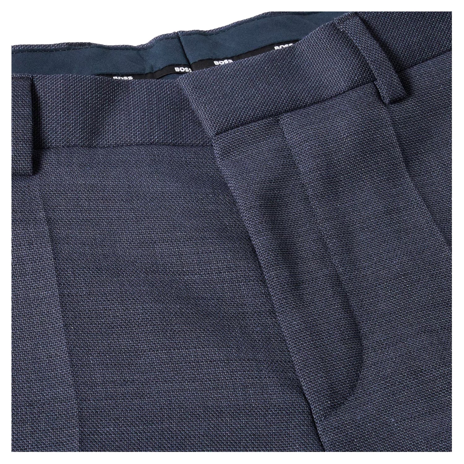 Blue - Side - Boss Mens Straight Leg Trousers