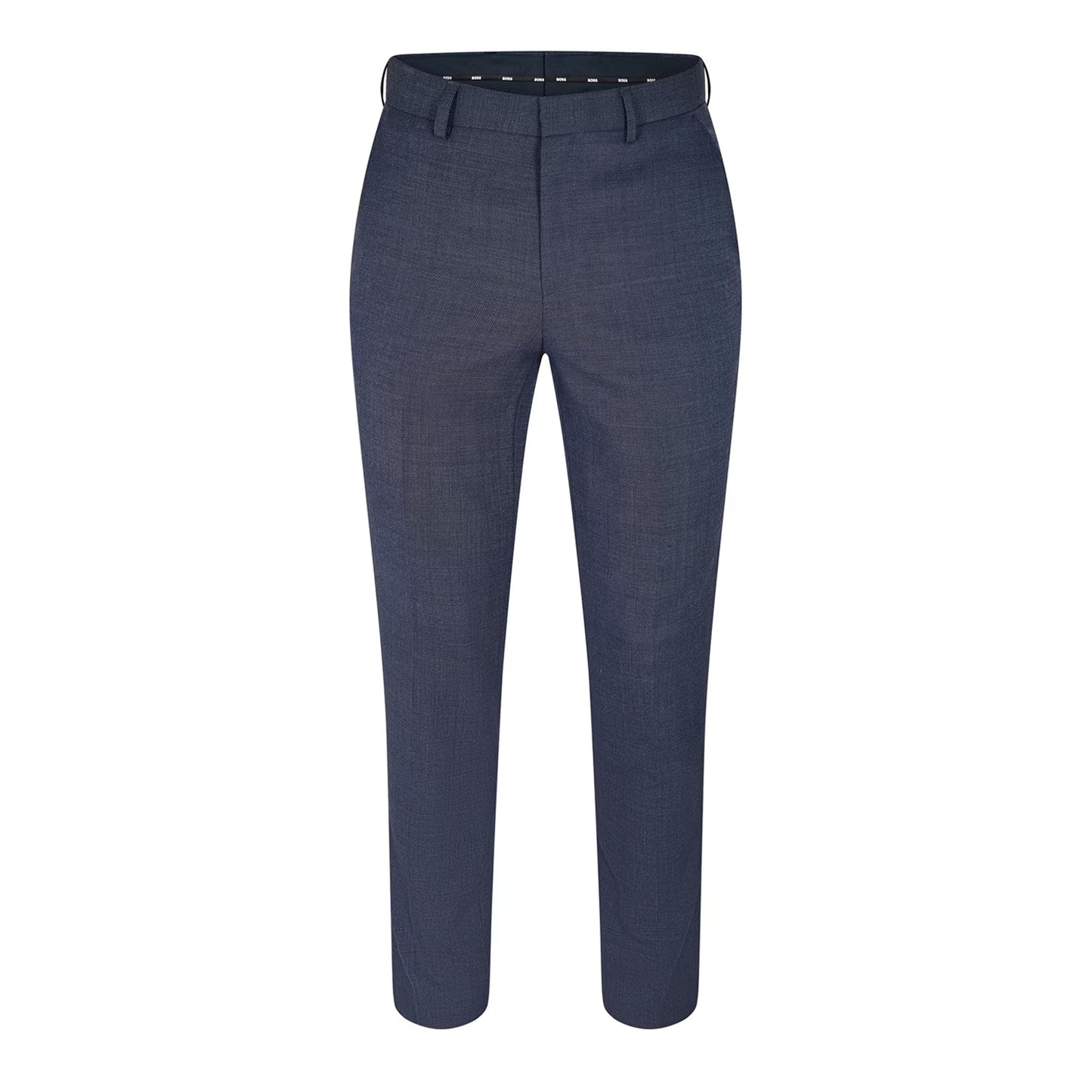 Blue - Front - Boss Mens Straight Leg Trousers