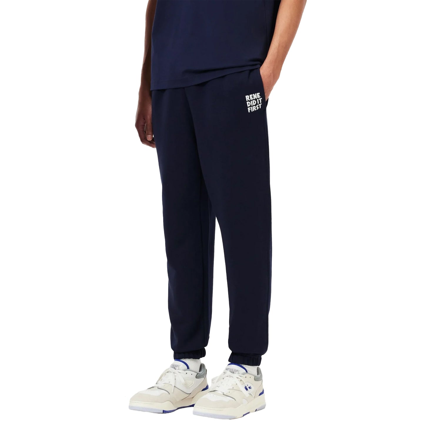 Navy Blue - Pack Shot - Lacoste Mens Rene Did It First Joggers