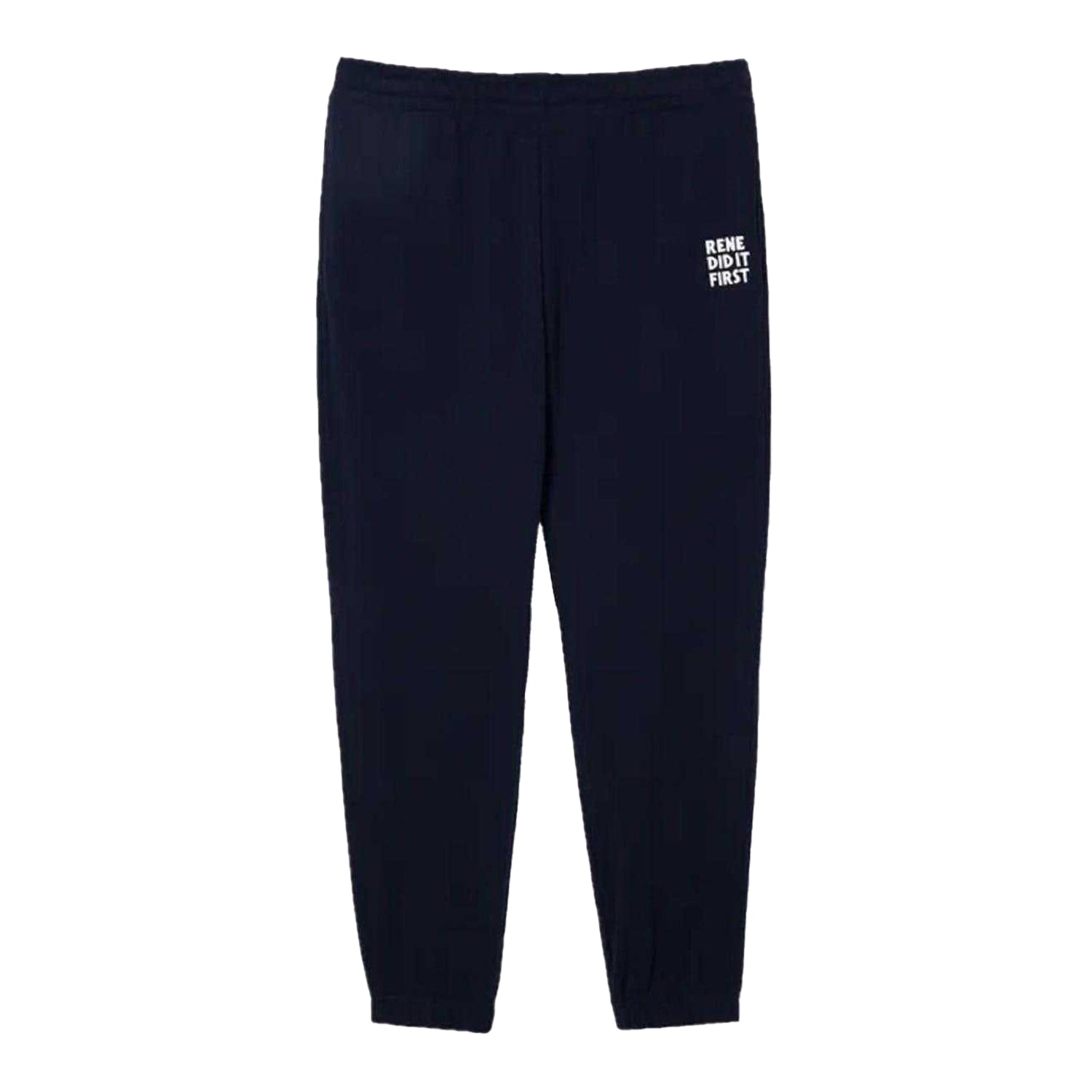 Navy Blue - Front - Lacoste Mens Rene Did It First Joggers