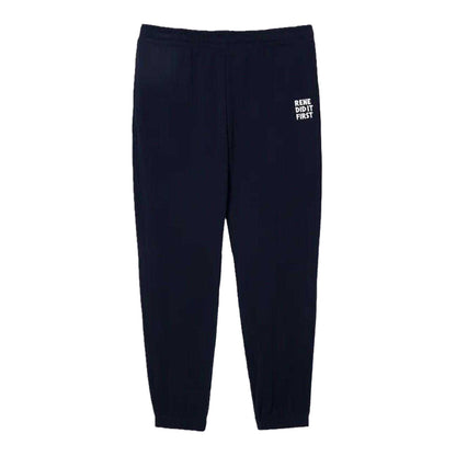 Navy Blue - Front - Lacoste Mens Rene Did It First Joggers
