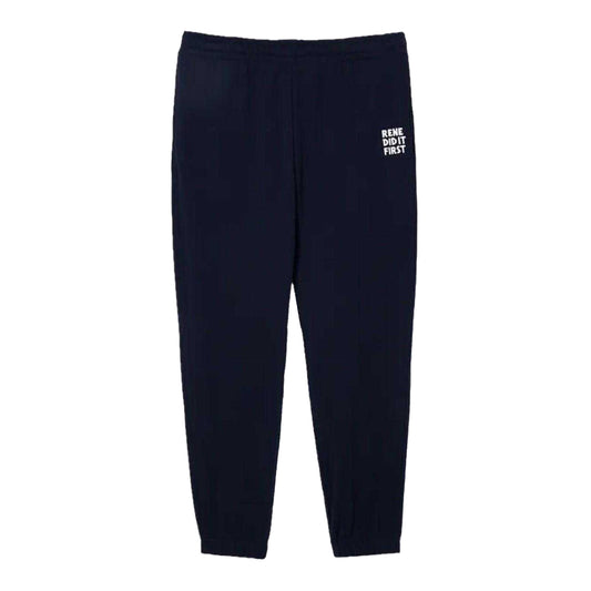 Navy Blue - Front - Lacoste Mens Rene Did It First Joggers