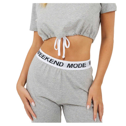 Grey Marl - Side - Brave Soul Womens-Ladies Loungewear Set