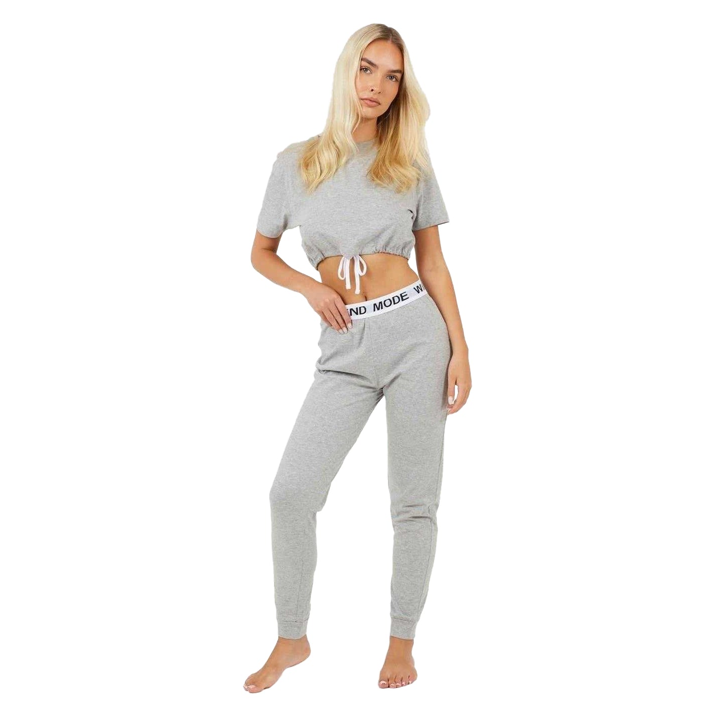 Grey Marl - Lifestyle - Brave Soul Womens-Ladies Loungewear Set