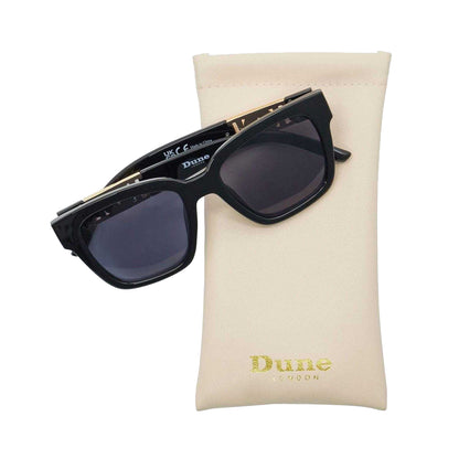 Black-Blue - Side - Dune London Gennoa Oversized Monogram Sunglasses