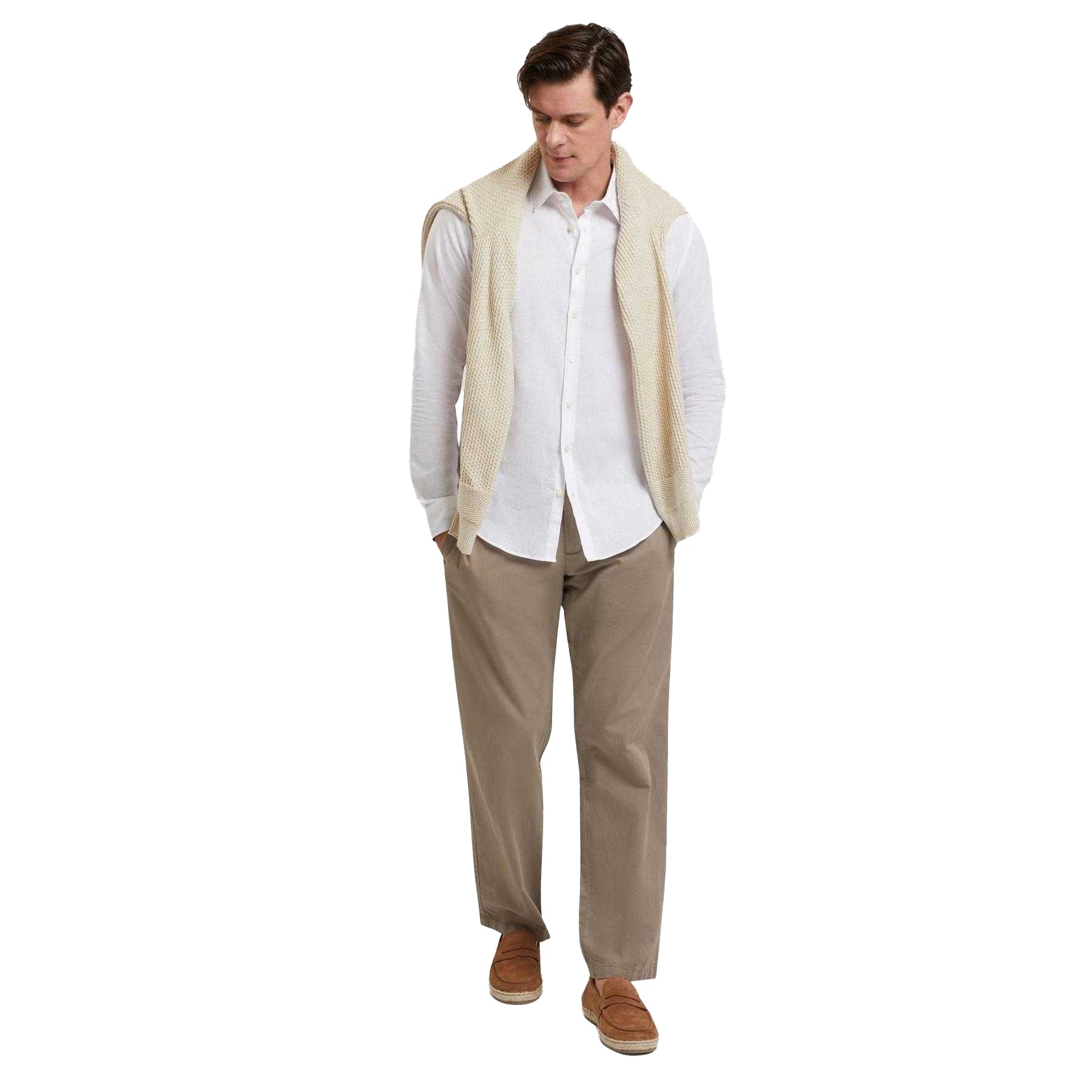 Brown - Pack Shot - Ted Baker Mens Straight Leg Trousers