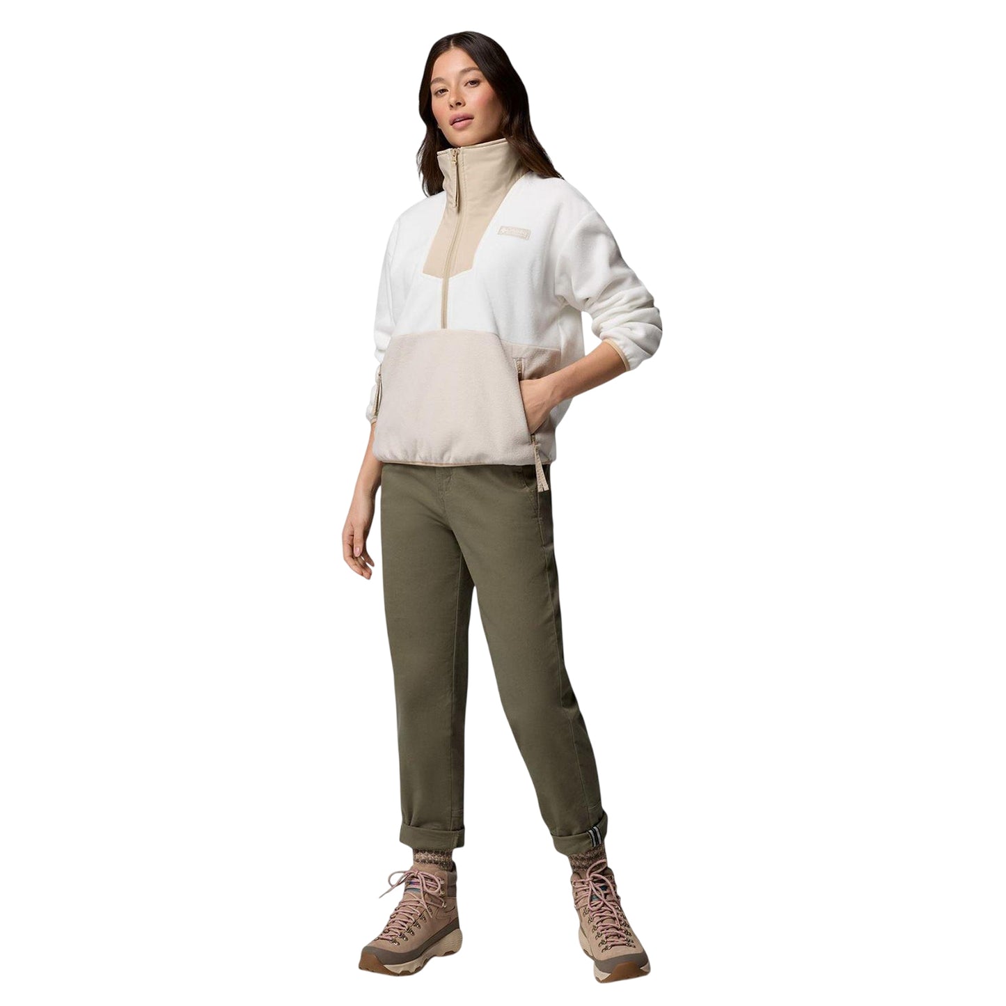 Sea Salt - Lifestyle - Columbia Womens-Ladies Sequoia Fleece Half Zip Pullover