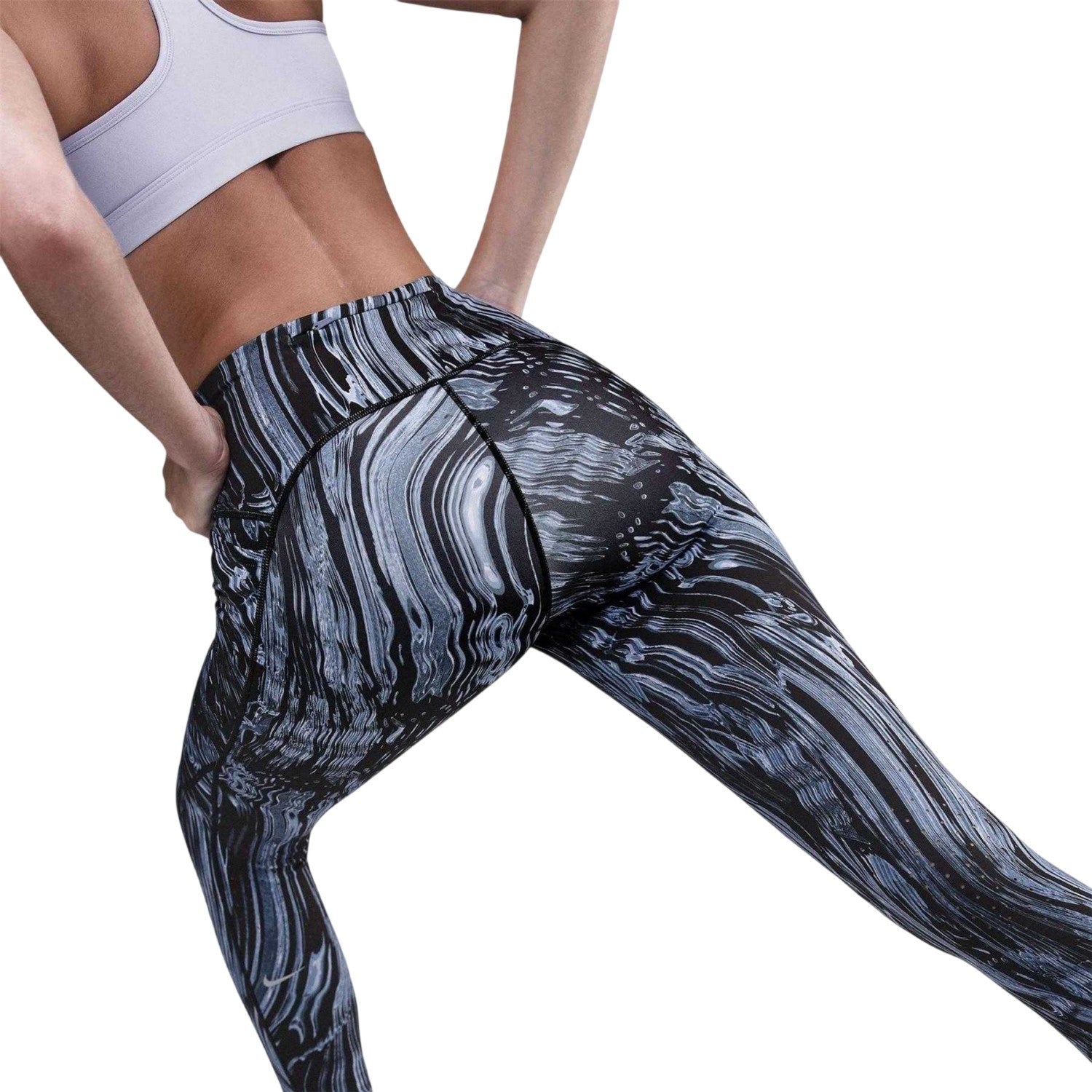 Indigo - Lifestyle - Nike Womens-Ladies Swift Dri-FIT Marble Tights