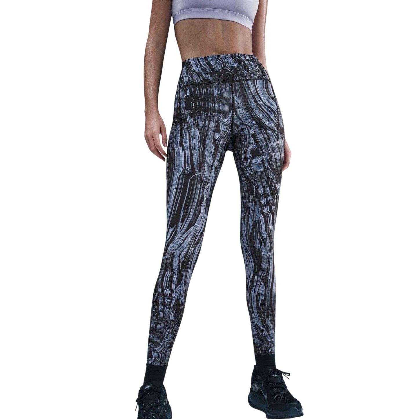 Indigo - Front - Nike Womens-Ladies Swift Dri-FIT Marble Tights