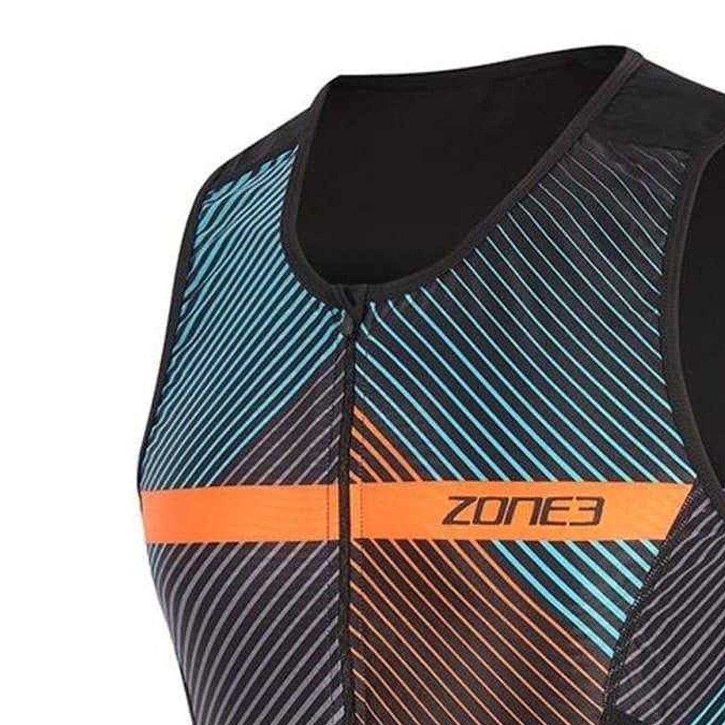 Black-Orange - Side - Zone3 Mens Base Layer Top