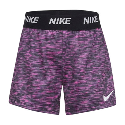 Grey-Pink - Side - Nike Girls Heart Short-Sleeved T-Shirt & Shorts Set