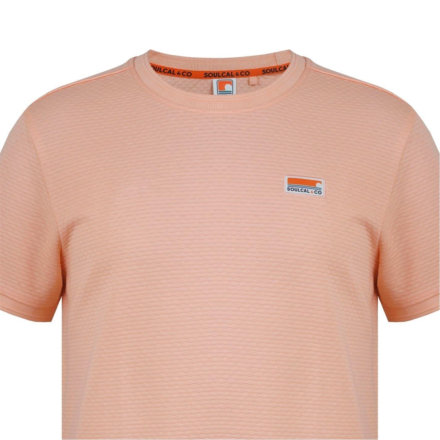 Peach - Lifestyle - SoulCal Mens Crew Neck T-Shirt & Shorts Set