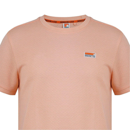 Peach - Lifestyle - SoulCal Mens Crew Neck T-Shirt & Shorts Set