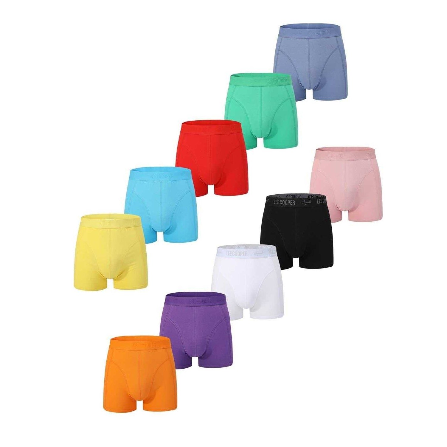 Brights - Front - Lee Cooper Mens Boxer Shorts (Pack of 10)