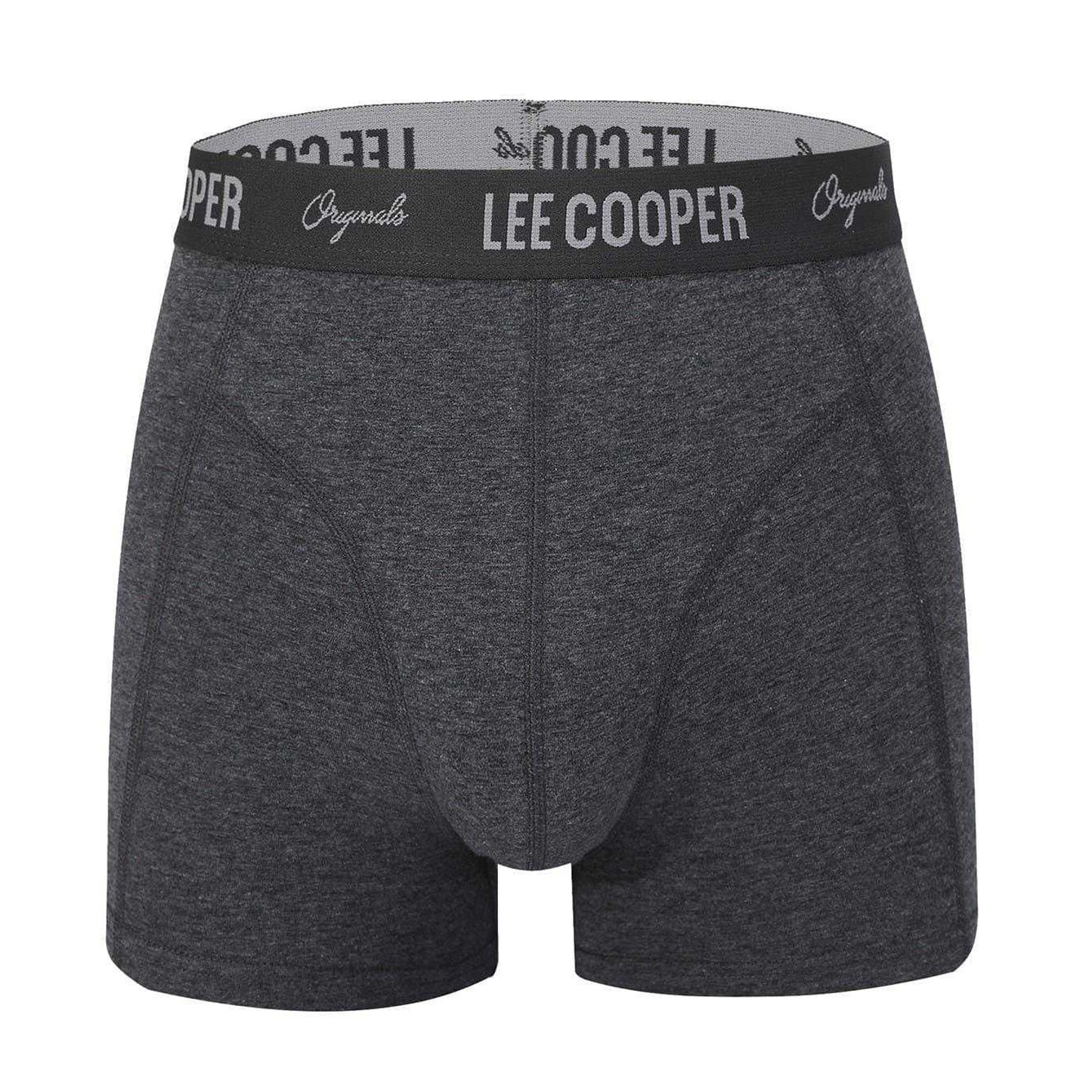 Grey-Charcoal-Black - Back - Lee Cooper Mens Boxer Shorts (Pack of 10)