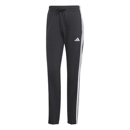 Black-White - Front - Adidas Womens-Ladies 3 Stripes Jogging Bottoms