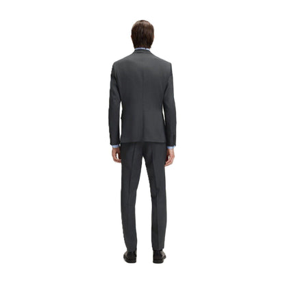 Dark Grey - Back - Boss Mens Reymond Flap Pocket Suit Jacket
