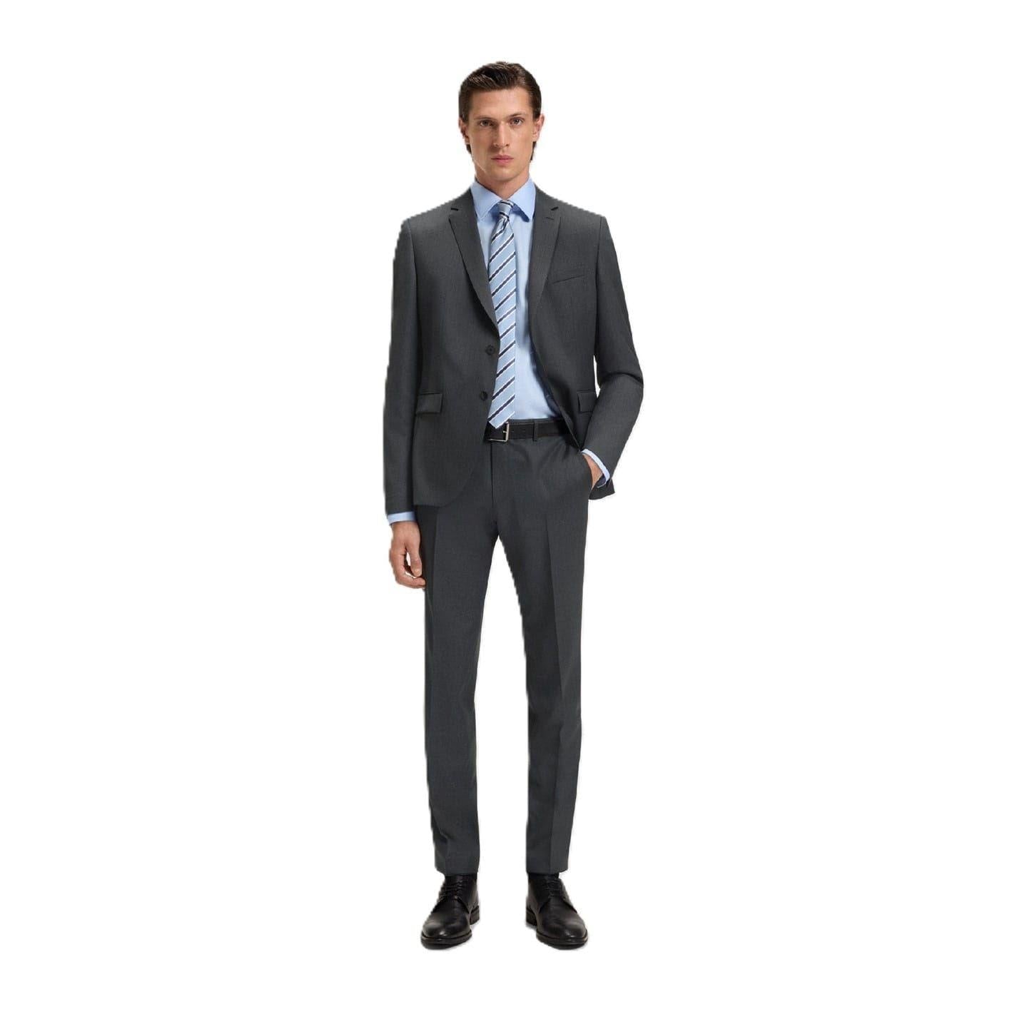 Dark Grey - Lifestyle - Boss Mens Reymond Flap Pocket Suit Jacket