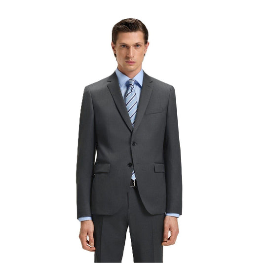 Dark Grey - Front - Boss Mens Reymond Flap Pocket Suit Jacket