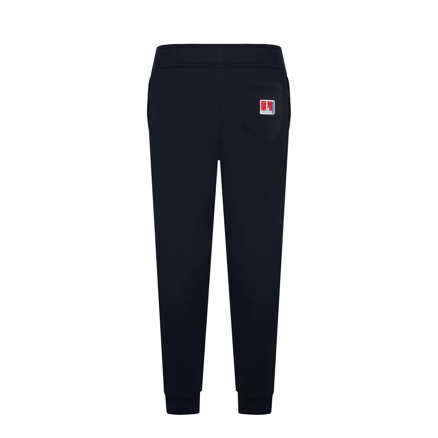 Black - Back - Loyalti Mens Boucle Lettering Joggers