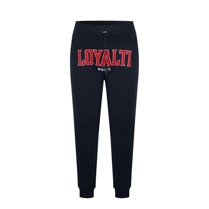 Black - Front - Loyalti Mens Boucle Lettering Joggers