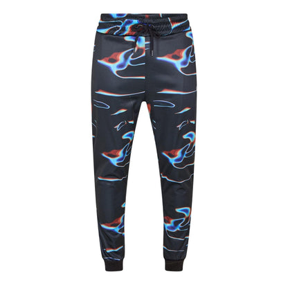 Black - Front - Criminal Damage Mens Warped Logo Tapered Joggers
