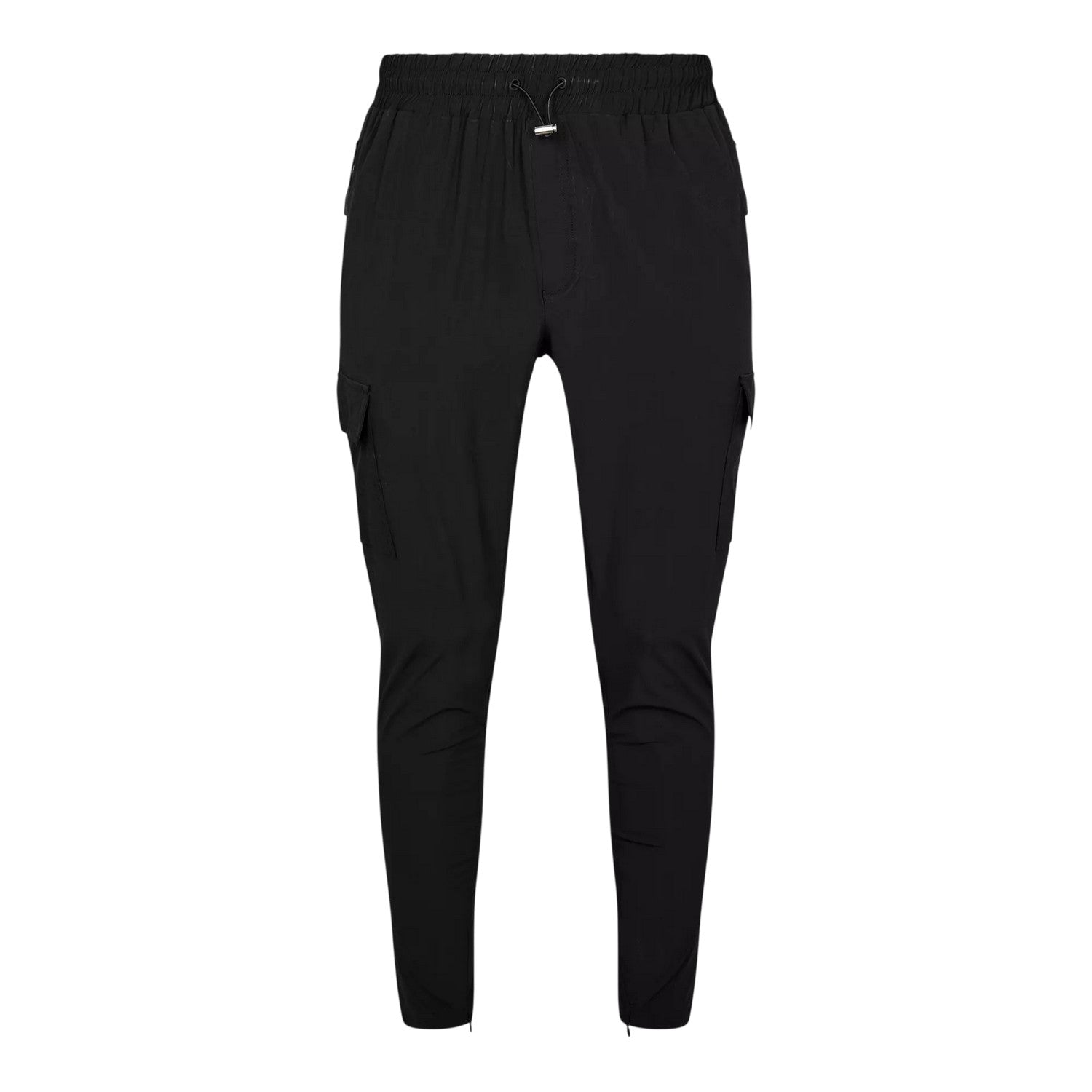 Black - Front - Unlike Humans Mens Technical Regular Cargo Trousers