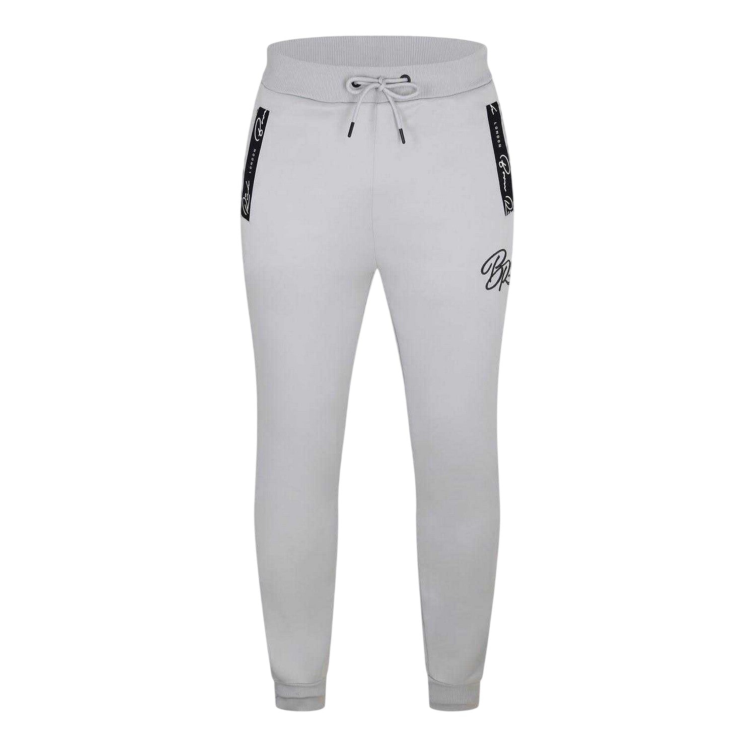 Mystic Blue - Front - Born Rich Mens Foletti Slim Joggers