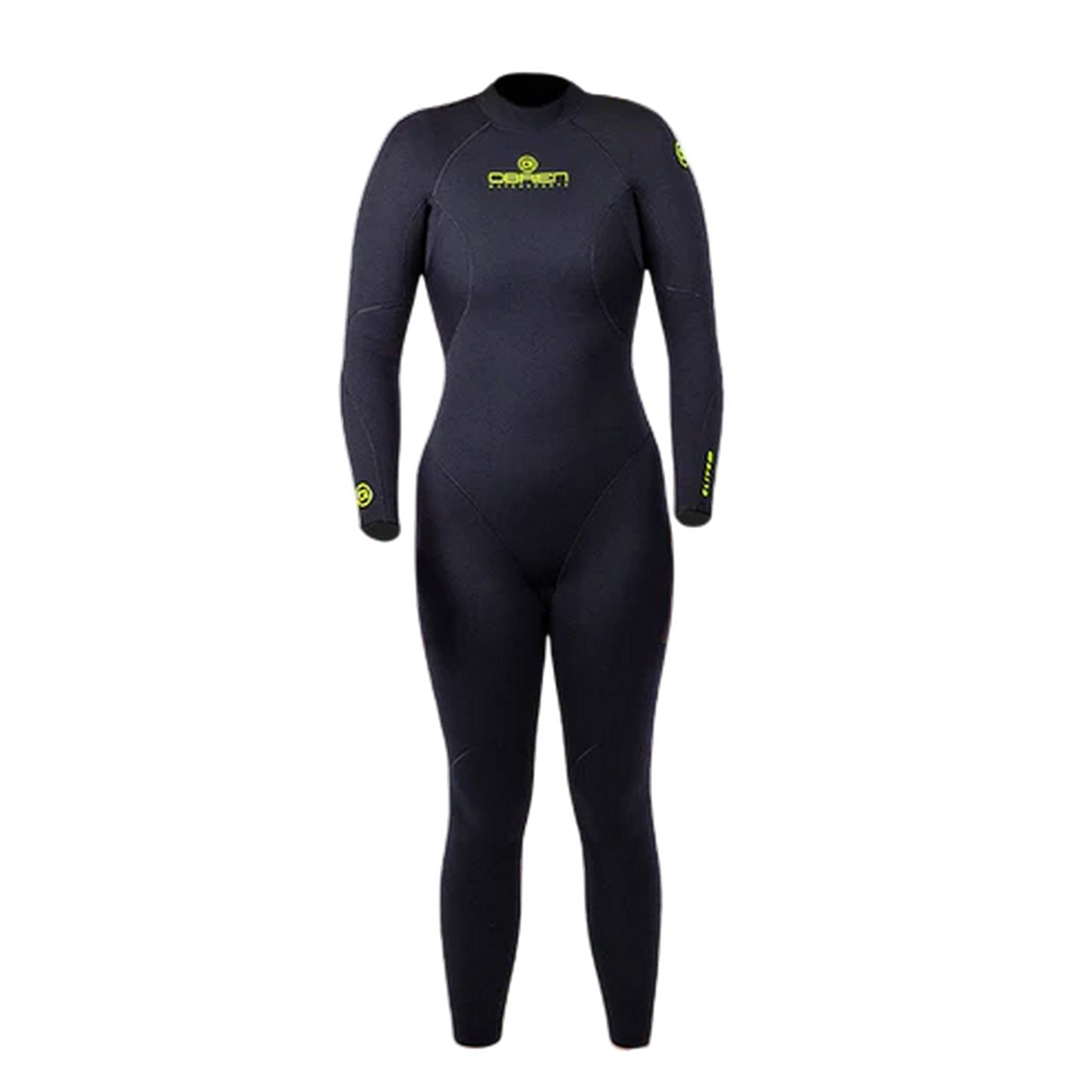 Black - Front - O´Brien Womens-Ladies Elite Wetsuit