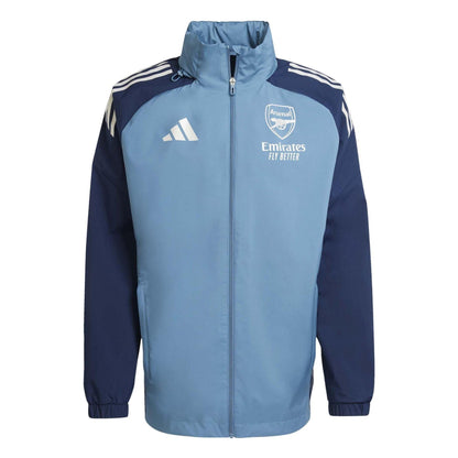 Blue - Front - Castore Mens Arsenal FC Regular Raglan Jacket