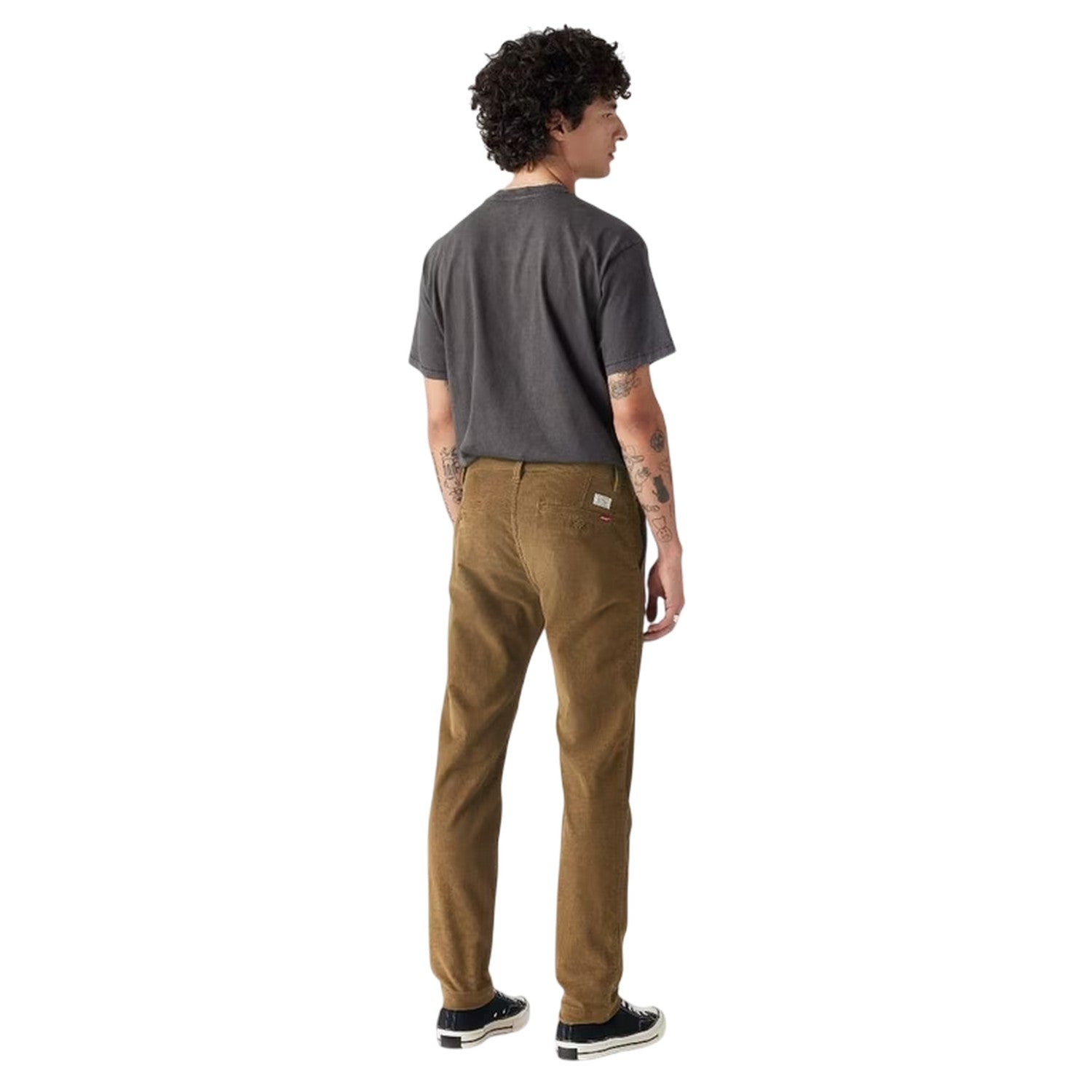 Brown - Back - Levis Mens Karla Corduroy Textured Slim Chinos