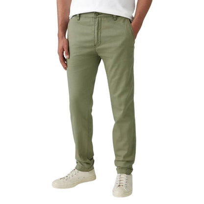 Deep Lichen Green - Back - Levis Mens Karla Corduroy Textured Slim Chinos