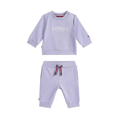 Dusk - Front - Tommy Hilfiger Childrens-Kids Lettering Sweatshirt & Jogging Bottoms Set