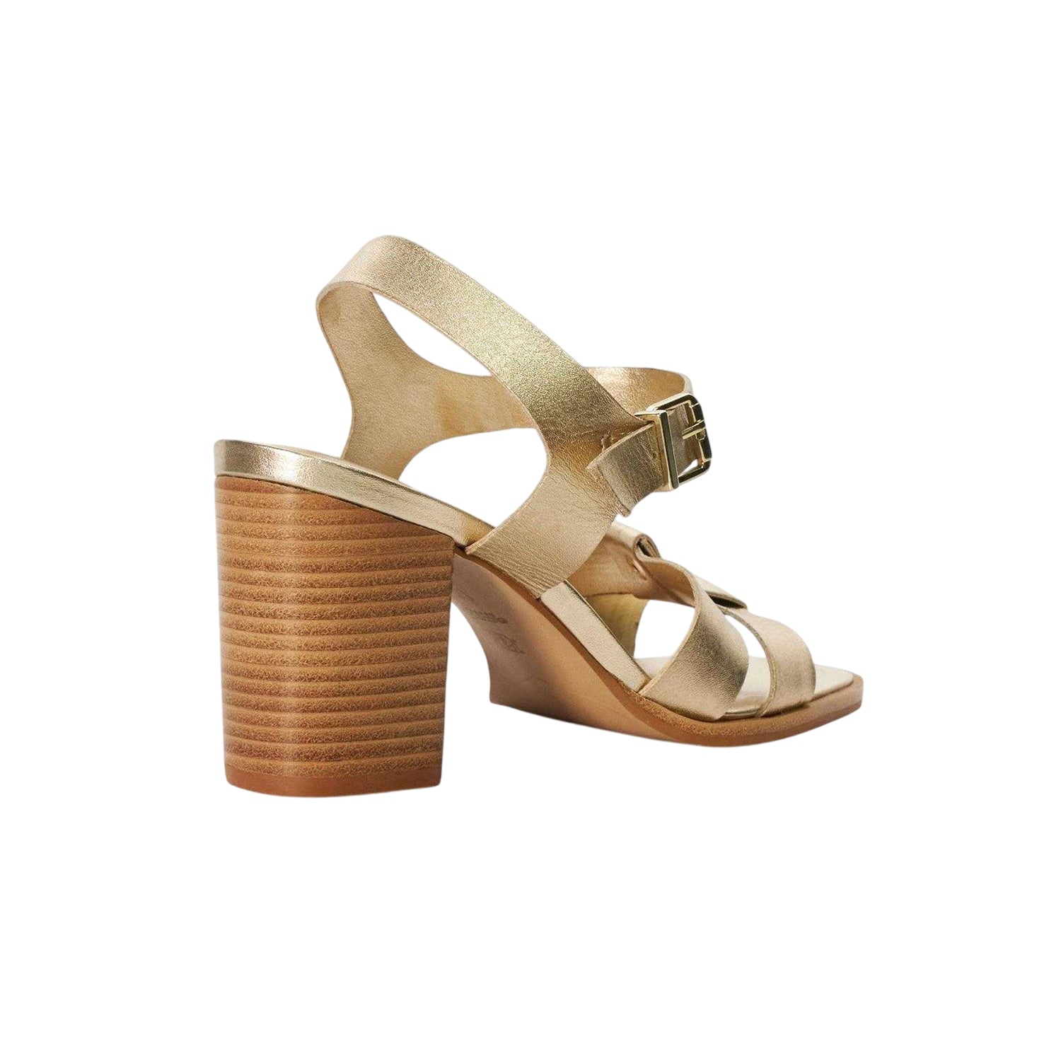 Gold - Back - Dune London Womens-Ladies Jessia Leather Sandals