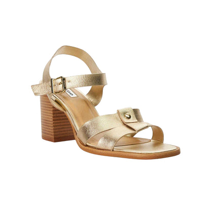 Gold - Lifestyle - Dune London Womens-Ladies Jessia Leather Sandals