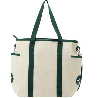 White-Green - Back - Slazenger Heavy Canvas Tennis Tote Bag