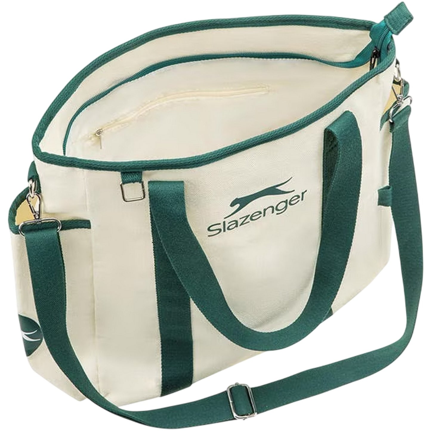 White-Green - Lifestyle - Slazenger Heavy Canvas Tennis Tote Bag