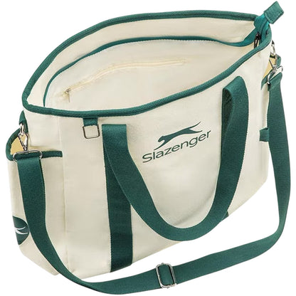 White-Green - Lifestyle - Slazenger Heavy Canvas Tennis Tote Bag