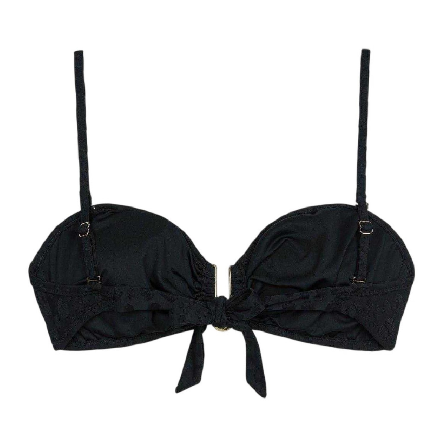 Black - Back - Chelsea Peers Womens-Ladies Leopard Print Bikini Top