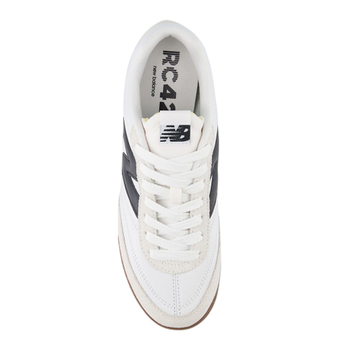 White-Black - Side - New Balance Womens-Ladies RC42 Leather Trainers