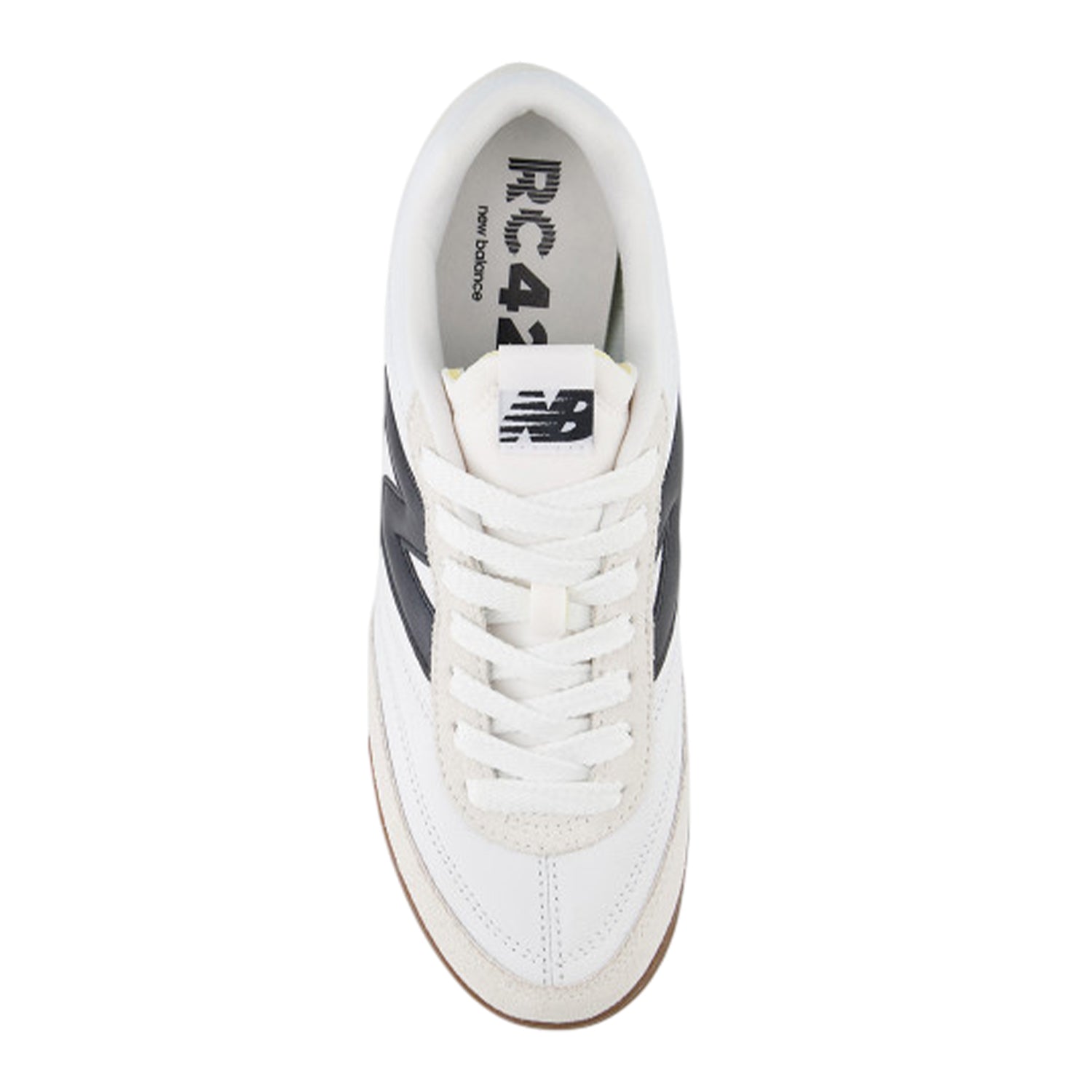White-Black - Side - New Balance Womens-Ladies RC42 Leather Trainers