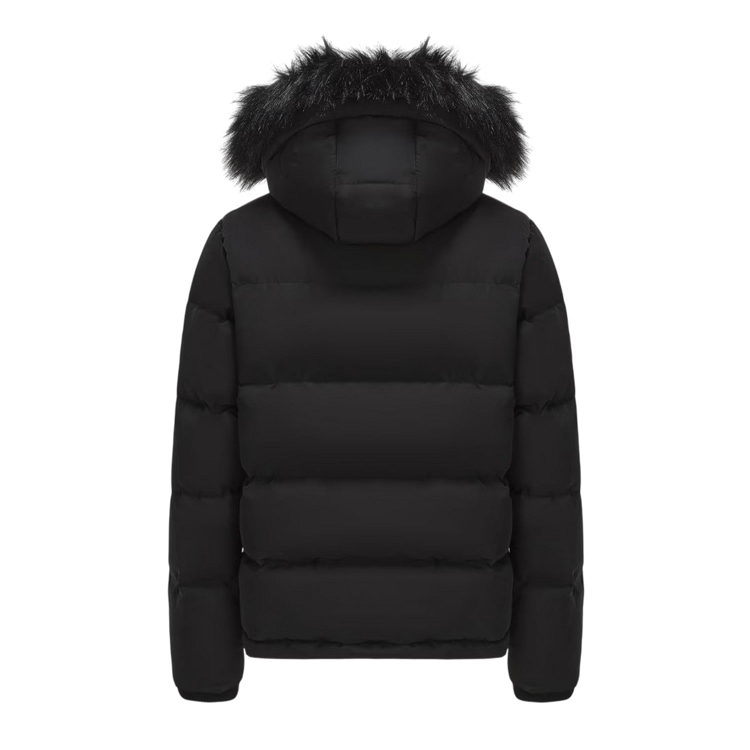 Black - Back - SoulCal Mens Bubble Recycled Polyester Puffer Jacket