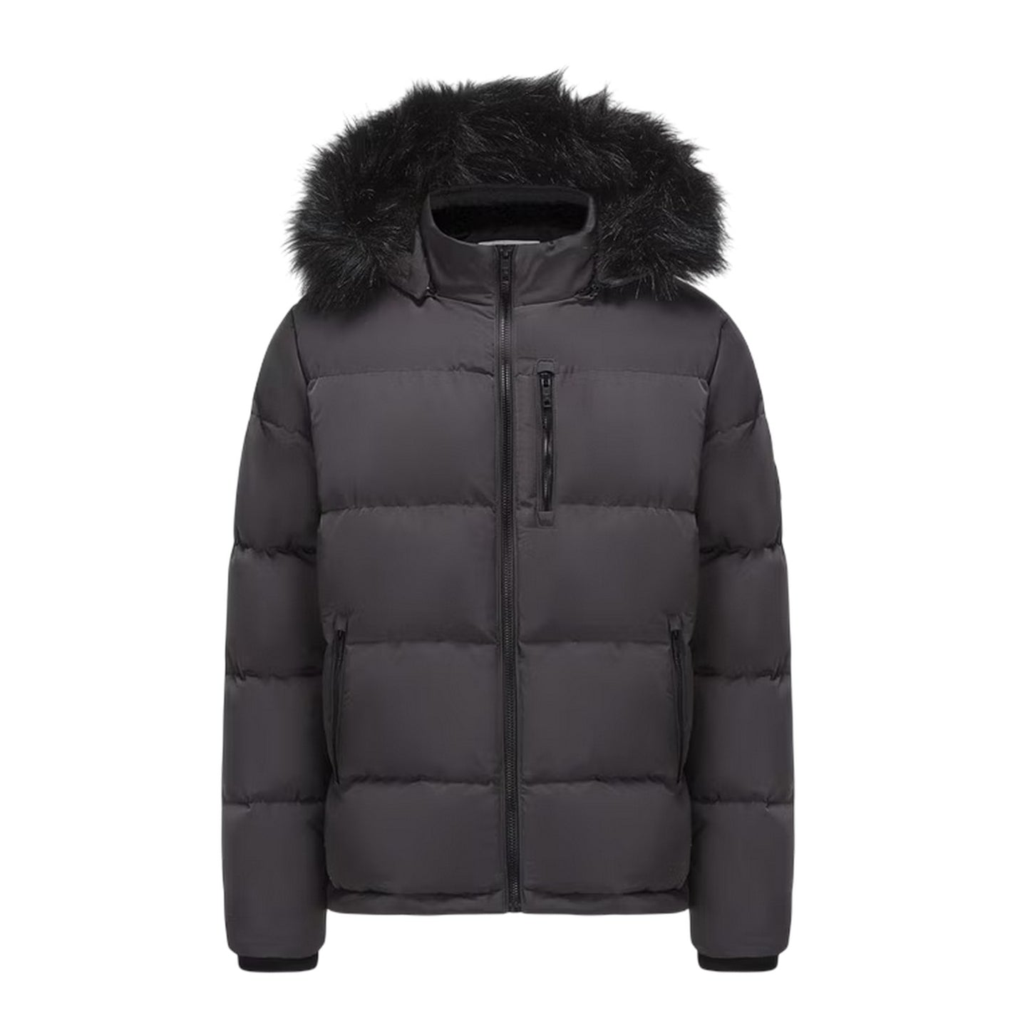Charcoal - Front - SoulCal Mens Bubble Recycled Polyester Puffer Jacket
