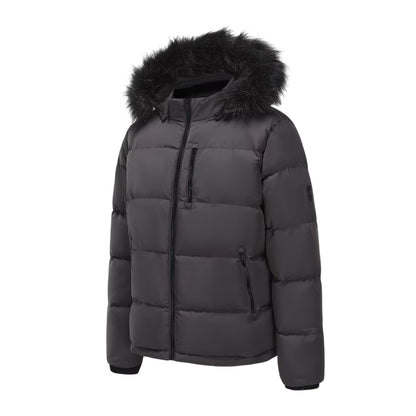 Charcoal - Side - SoulCal Mens Bubble Recycled Polyester Puffer Jacket