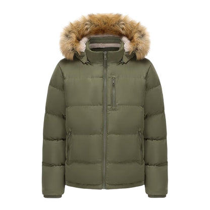 Khaki Green - Front - SoulCal Mens Bubble Recycled Polyester Puffer Jacket