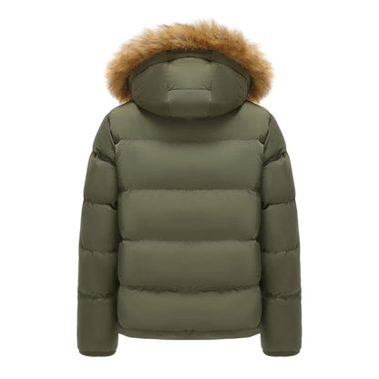 Khaki Green - Back - SoulCal Mens Bubble Recycled Polyester Puffer Jacket