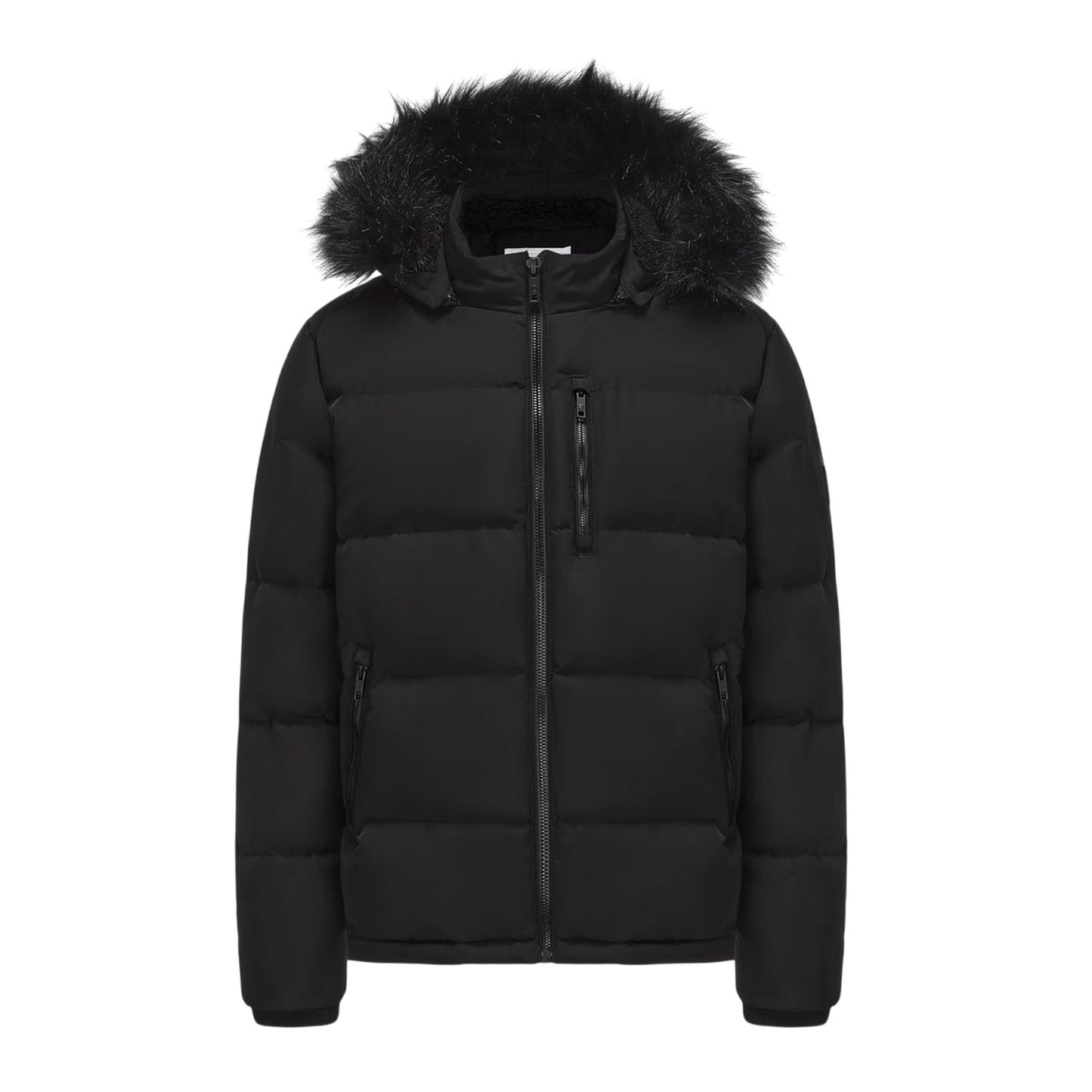 Black - Front - SoulCal Mens Bubble Recycled Polyester Puffer Jacket