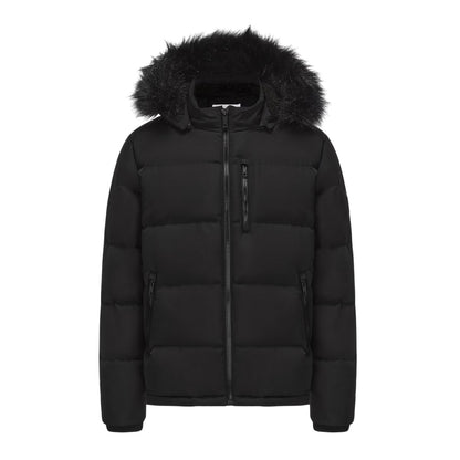Black - Front - SoulCal Mens Bubble Recycled Polyester Puffer Jacket