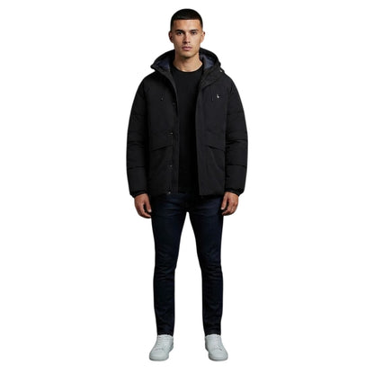 Black - Side - Jack Wills Mens Salcombe Puffer Jacket