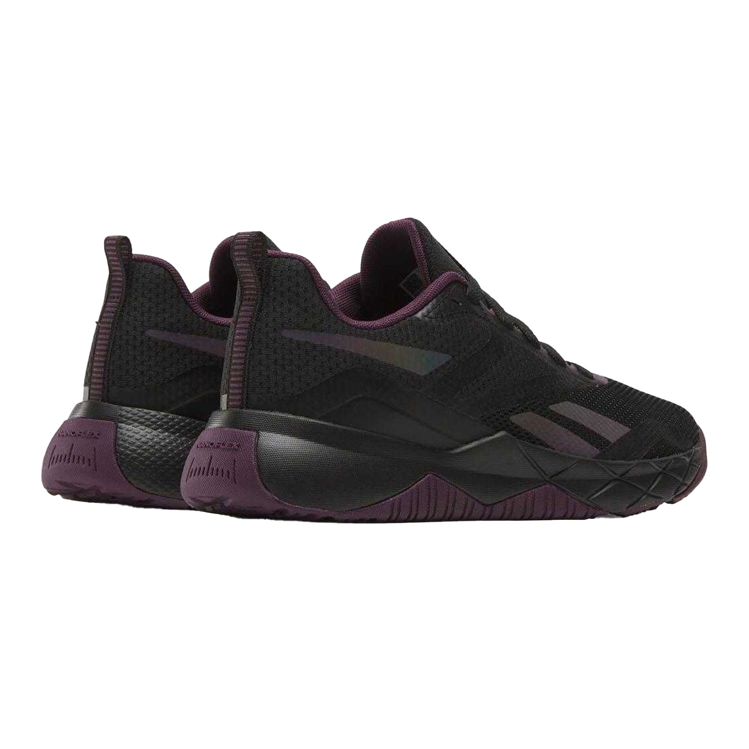 Black-Purple - Back - Reebok Unisex Adult NFX Trainers